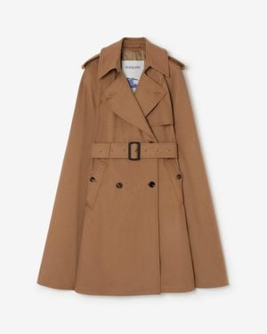 Burberry Cashmere Belmont Trench Cape - Brown