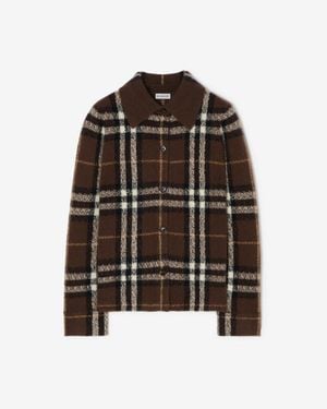 Burberry Check Cashmere Overshirt - Brown