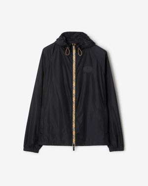 Burberry Nylon Clapton Hooded Jacket - Black
