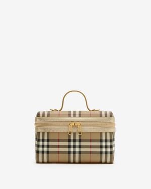 Burberry Check Vanity Bag - Natur