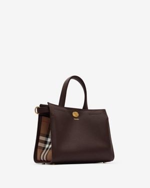 Burberry Small Check Cotswolds Tote - Brown