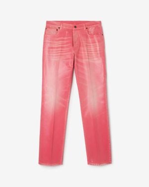 Burberry Slim Coated Jeans - Red