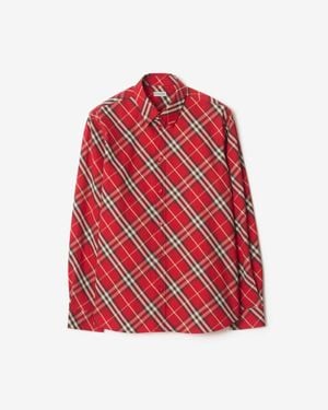 Burberry Relaxed Fit Check Cotton Shirt - Rot