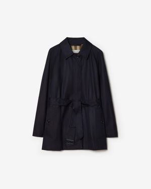 Burberry Short Cotton Car Coat - Blau