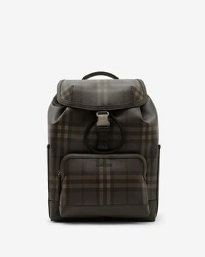 Burberry City Check Clip Backpack - Schwarz