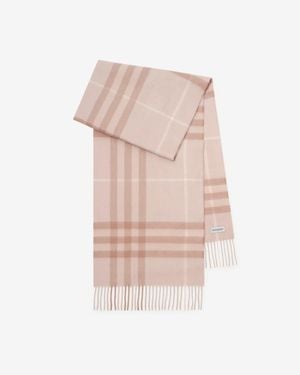 Burberry Check Cashmere Scarf - Pink