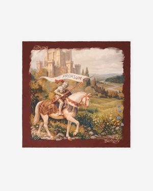 Burberry Fairytale Knight Silk Scarf - Braun