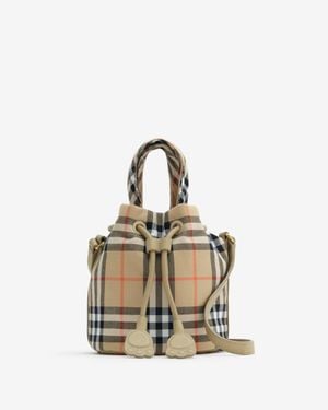 Burberry Check Bucket Bag - Mettallic