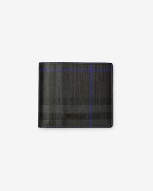 Burberry City Check Bifold Wallet - Black