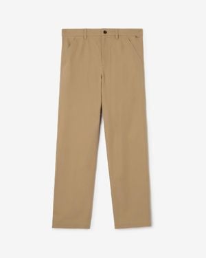 Burberry Cotton Twill Chinos - Natural