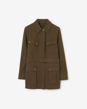 Burberry Gabardine Safari Jacket - Green