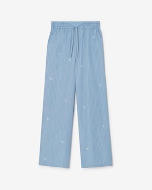 Burberry Knight Fil Coupé Striped Pants - Blue