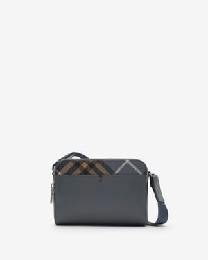 Burberry Pop Check Crossbody Bag - Gray