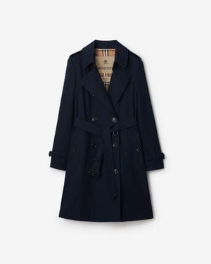 Burberry Midlength Chelsea Heritage Trench Coat - Blue
