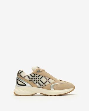 Burberry Nylon, Suede And Leather Eclipse Sneakers - Natural