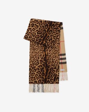 Burberry Reversible Check Cashmere Scarf - Braun