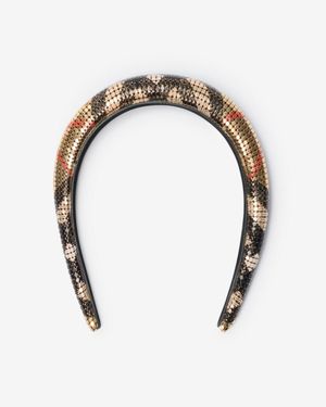 Burberry Check Mesh Headband - Métallisé