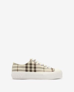 Burberry Check Sneakers - White