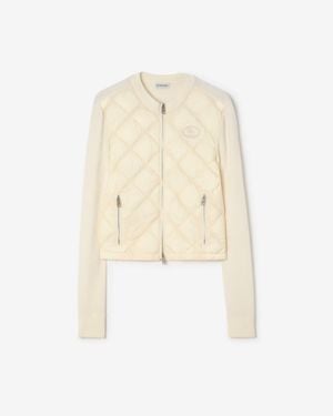 Burberry Quilted Nylon And Wool Fulbrook Jacket - Natural