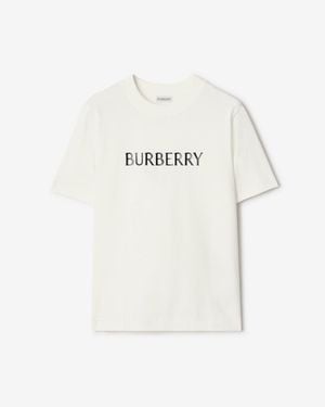 Burberry Logo Cotton T-Shirt - White