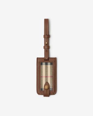 Burberry Check Luggage Tag - Weiß