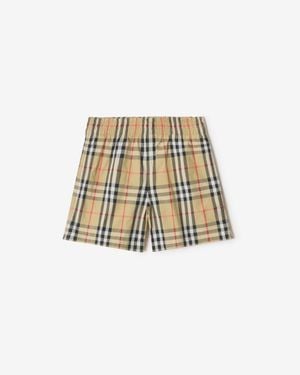 Burberry Childrens Check Swim Shorts - Natural