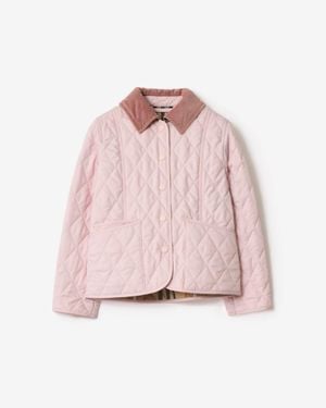 Burberry Quilted Barn Jacket - Pink