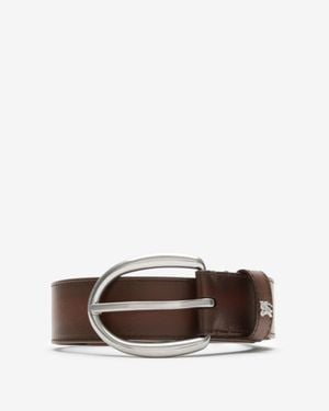 Burberry Leather Oval Belt - Brown