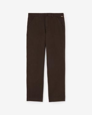Burberry Cotton Twill Chinos - Brown
