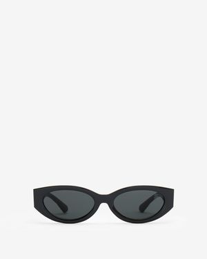 Burberry Knight Stamp Oval Sunglasses - Schwarz