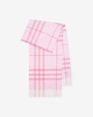 Burberry Check Cashmere Scarf - Pink