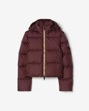 Burberry Detachable Sleeve Nylon Langdale Puffer Jacket - Red