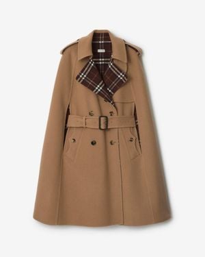 Burberry Belmont Virgin Wool Cape - Brown