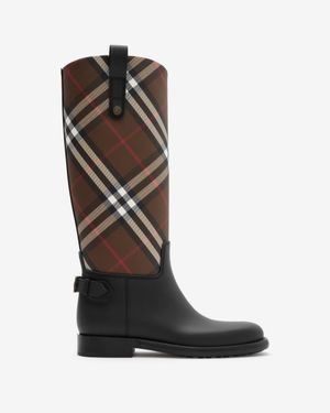 Burberry Check Cavalier Outdoor Boots - Schwarz
