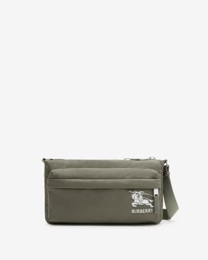 Burberry Mini Knight Logo Crossbody Bag - Grau