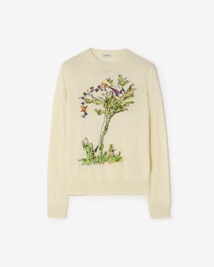 Burberry Wool Silk Brave Little Tree Sweater - Multicolor