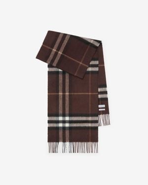 Burberry Check Cashmere Scarf - Braun