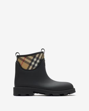 Burberry Rubber Marsh Stamp Low Boots - Black