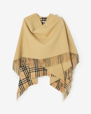 Burberry Wool Cape - Natural