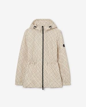 Burberry Check Whitstable Hooded Jacket - Natural