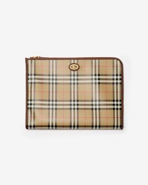 Burberry Check Laptop Sleeve - Natur