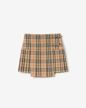 Burberry Vintage Check Kilt - Natural