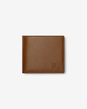 Burberry Pop Check Bifold Wallet - Brown