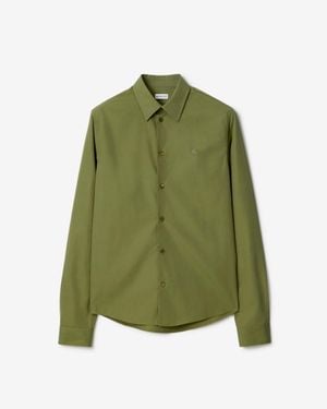 Burberry Regular Fit Cotton Poplin Shirt - Green
