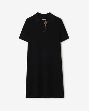 Burberry Wool Polo Shirt Dress - Black