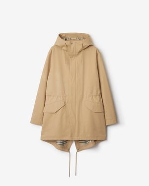 Burberry Bonded Gabardine Parka - Neutre