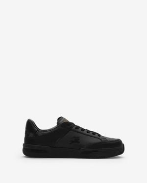 Burberry Leather And Nylon Harrow Sneakers - Black