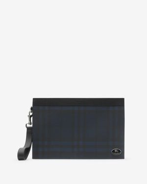 Burberry Check Zip Pouch - Black
