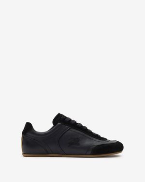 Burberry Leather Knight Runner Sneakers​ - Black