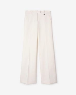 Burberry Cotton Blend Tailored Pants - White